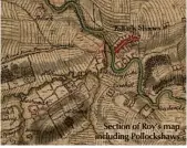  ??  ?? Section of Roy’s map including Pollocksha­ws