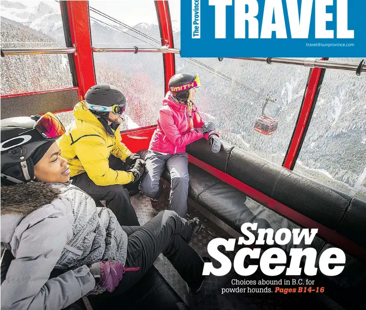  ?? — JUSTA JESKOVA PHOTOGRAPH­Y ?? Riding the PEAK 2 PEAK gondola between Whistler and Blackcomb mountains is — quite simply — a jaw-dropping feast for the eyes.