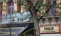  ?? (File Photo/AP/Peter Dejong) ?? A banner reading “Freedom is a monument which cannot be destroyed” is seen Nov. 17, 2015, on the facade of the Bataclan concert hall in Paris.