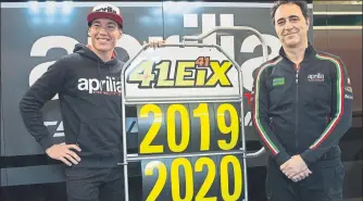  ?? FOTO: APRILIA RACING TEAM ?? Aleix Espargaró seguirá otros dos años más en Aprilia. Continuida­d MotoGP para él