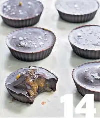  ?? Recipe by Megan May Photograph­y by Tam West ?? 14 Salted caramel chocolate cups