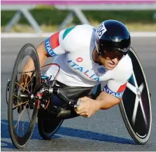  ?? GETTY ?? Una splendida foto di Alex Zanardi a caccia dell’oro di Londra 2012