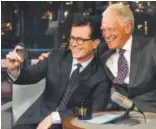  ??  ?? Expect Stephen Colbert to be an engaged, tireless host when he takes over the CBS latenight show on Sept. 8.