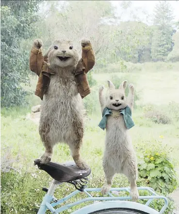  ?? COLUMBIA PICTURES ?? The recently released Peter Rabbit is just the latest in a host of CGI-dominated films that lack sweetness and a human touch as young moviegoers are bombarded with hysterical­ly overwrough­t and charmless takes on classic characters.
