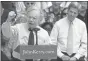  ?? Scott Fisher/south Florida Sun Sentinel/tns ?? Sen. Joe Lieberman, D-conn., introduces Democratic presidenti­al candidate Sen. John Kerry at a rally on April 19, 2004.