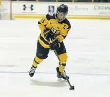  ?? JIM STANKIEWIC­Z / MERRIMACK COLLEGE ?? Merrimack forward Mikyla Grant-Mentis finished her career with 56 goals and 61 assists in 137 games.