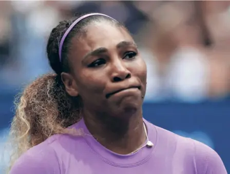  ?? AP ?? Time running out: Carillo has no doubt about the champion with the most to lose:
“More than anyone, Serena [Williams]. She plays less and wins big matches less often than she used to,” Carillo pointed out.