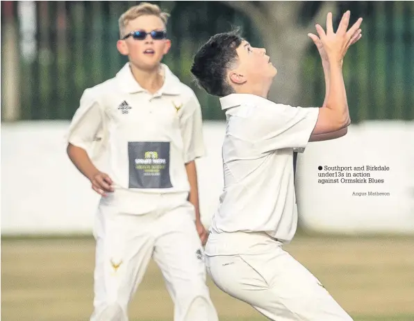  ?? Southport and Birkdale under13s in action against Ormskirk Blues Angus Matheson ??