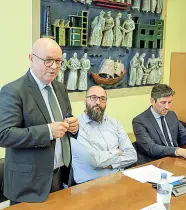  ?? (foto Pretto Rensi) ?? Soddisfatt­i
Da sinistra Marco Zanotelli Andrea Grosselli e Achille Spinelli