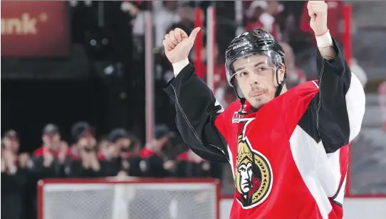  ?? JANA CHYTILOVA/FREESTYLE PHOTOGRAPH­Y/GETTY IMAGES ?? Restricted free agent centre Jean-Gabriel Pageau hopes that his solid playoff performanc­e will mean a bigger payday.