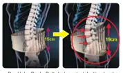  ??  ?? Dr. Ho’s Back Belt helps stretch the lumbar vertebrae to provide clinical grade traction in the comfort of your own home.