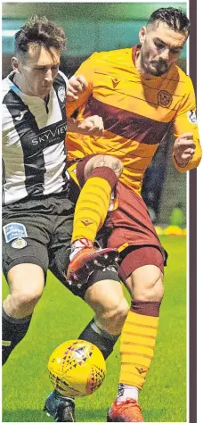  ?? ?? Blast from the past Tony Watt battles with then Buddie Conor McCarthy in February 2020