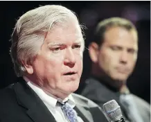  ?? LYLE ASPINALL ?? The Flames confirmed Monday that president of hockey operations Brian Burke will continue in that capacity.