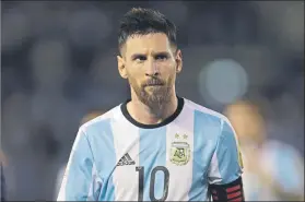  ?? FOTO: AP ?? Messi liderará una vez más a Argentina esta noche ante Bolivia en La Paz