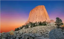  ??  ?? Devil’s Tower national monument in Wyoming. Photograph: Alamy Stock Photo