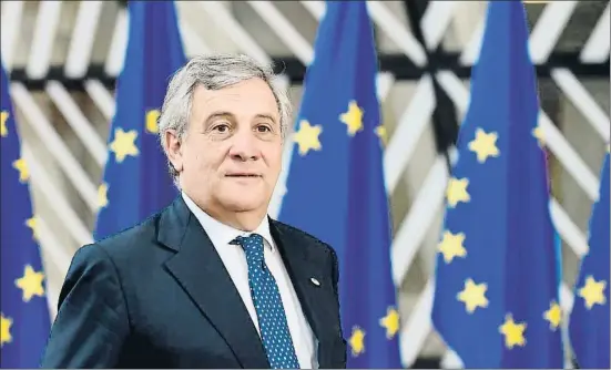  ?? JOHN THYS / AFP ?? Tajani afirma que su prioridad es garantizar los derechos de los tres millones de europeos que viven en el Reino Unido después del Brexit