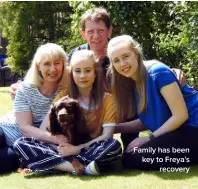  ??  ?? Family has been key to Freya’s recovery