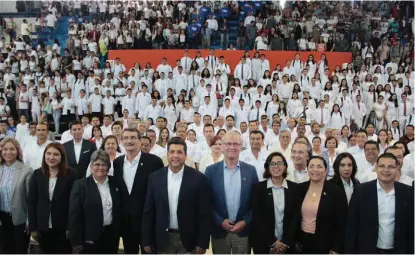  ?? JOSÉ LUIS TAPIA ?? La gira culminó con un encuentro con estudiante­s en el Gimnasio Multidisci­plinario.