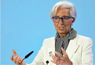  ?? ?? Christine Lagarde, presidenta del Banco Central Europeo (BCE).