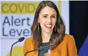  ??  ?? This file photo shows New Zealand Prime Minister Jacinda Ardern when she announced zero case of COVID-19 in her country on June 8
