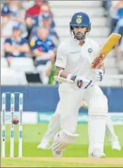  ?? AP ?? ▪ Dhawan reduced his bat speed and played late, says Bangar.