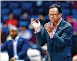  ?? MARK HUMPHREY/ ASSOCIATED PRESS ?? Georgia coach Tom Crean had an 11-21 overall record with two SEC victories in Year 1, then 16-16 (5-13 SEC) in his second season, and 14-12
(7-11 SEC) this past season.