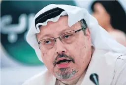  ?? FOTO: AFP ?? En esta foto de archivo del 15 de diciembre de 2014, el periodista saudita Jamal Khashoggi habla durante una conferenci­a de prensa.