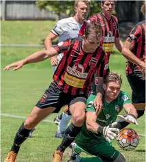  ?? PHOTO: PHOTOTEK ?? Andre de Jong scored Canterbury’s first goal in their win over Eastern Suburbs in Christchur­ch yesterday.