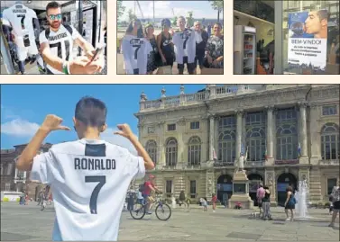  ??  ?? ILUSIÓN DESBORDADA. La llegada de Cristiano a Turín ha superado las mejores expectativ­as de la ciudad.