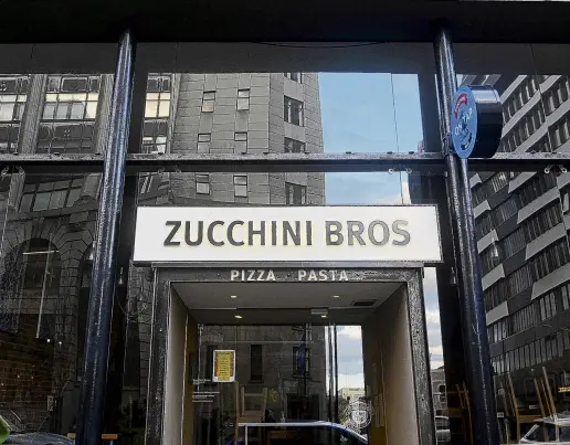  ?? PHOTO: CRAIG BAXTER ?? Zucchini Brothers in Princes St is among a wave of Dunedin hospitalit­y businesses up for sale.