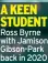  ?? ?? A KEEN STUDENT Ross Byrne with Jamison Gibson-park back in 2020