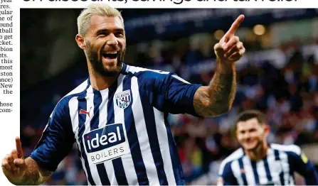  ??  ?? HAT-TRICK: Trips to see West Bromwich strikers such as Charlie Austin secure Jeff Prestridge triple savings now he is 60