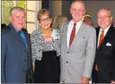  ??  ?? Lawson Fox, from left, Earlene Lefler, Tom Axtell and Myron Martin