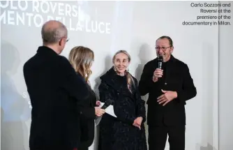  ?? ?? Carla Sozzani and Roversi at the premiere of the documentar­y in Milan.