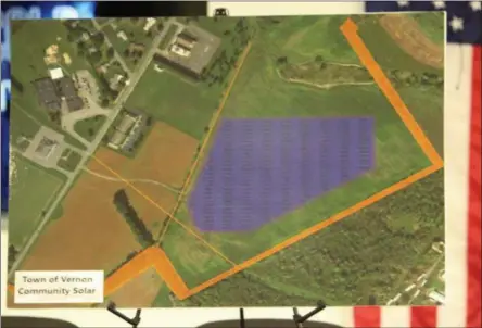  ?? CHARLES PRITCHARD - ONEIDA DAILY DISPATCH ?? The proposed community solar project plan on Monday, Oct. 22, 2018.