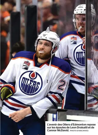  ?? PHOTO D’ARCHIVES ?? L’avenir des Oilers d’Edmonton repose sur les épaules de Leon Draisaitl et de Connor McDavid.