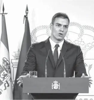  ?? REUTERS ?? a las que convocó Pedro Sánchez serán las terceras en tres años y medio.