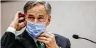  ?? Ricardo Brazziell / Austin American-statesman ?? Texas Gov. Greg Abbott should keep the state’s mask mandate going. This is a no-brainer.