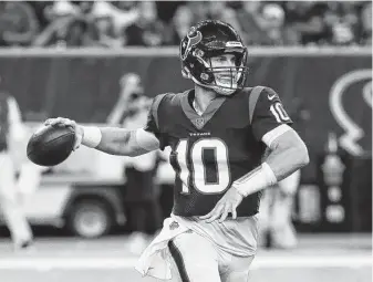  ?? Brett Coomer / Staff photograph­er ?? Rookie quarterbac­k Davis Mills has been OK but not great for the Texans. In three preseason games and 80 regular-season snaps, he has yet to show he has what it takes to be a star-level QB.