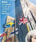  ??  ?? ROLE European Court of Justice, inset, PM May