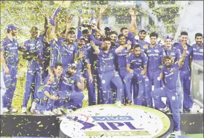  ??  ?? The Mumbai Indians are the defending T20 IPL champions.