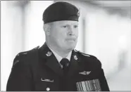  ?? ADRIAN WYLD/ THE CANADIAN PRESS ?? Maj. Christophe­r Lunney decided against mounting a defence, telling his lawyer “the buck stops with me.”