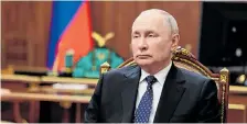  ?? BILD: SN/AP/GAVRIIL GRIGOROV ?? Wladimir Putin droht immer wieder mit dem Einsatz von Atomwaffen.