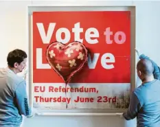  ?? Foto: dpa ?? Banksy: „Vote to Love“, Schätzwert bis 700 000 Euro.