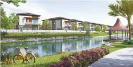  ?? ?? Hana Residences offers 130 two- and three-storey bungalows, and two-storey semi-detached homes.