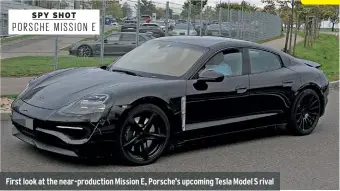  ??  ?? First look at the near-production Mission E, Porsche’s upcoming Tesla Model S rival