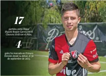  ?? |MEXSPORT ?? Brayan Garnica se encuentra en la mira de equipos importante­s en la Liga MX.