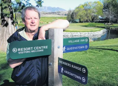  ?? PHOTO: ODT FILES ?? Walking the walk . . . Terry Stevens on duty as Wakatipu Trails Trust chairman in 2009.