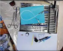  ?? Getty Images ?? A tray of tools at a dentist’s office.