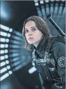  ?? JONATHAN OLLEY / AP ?? Felicity Jones a Rogue One